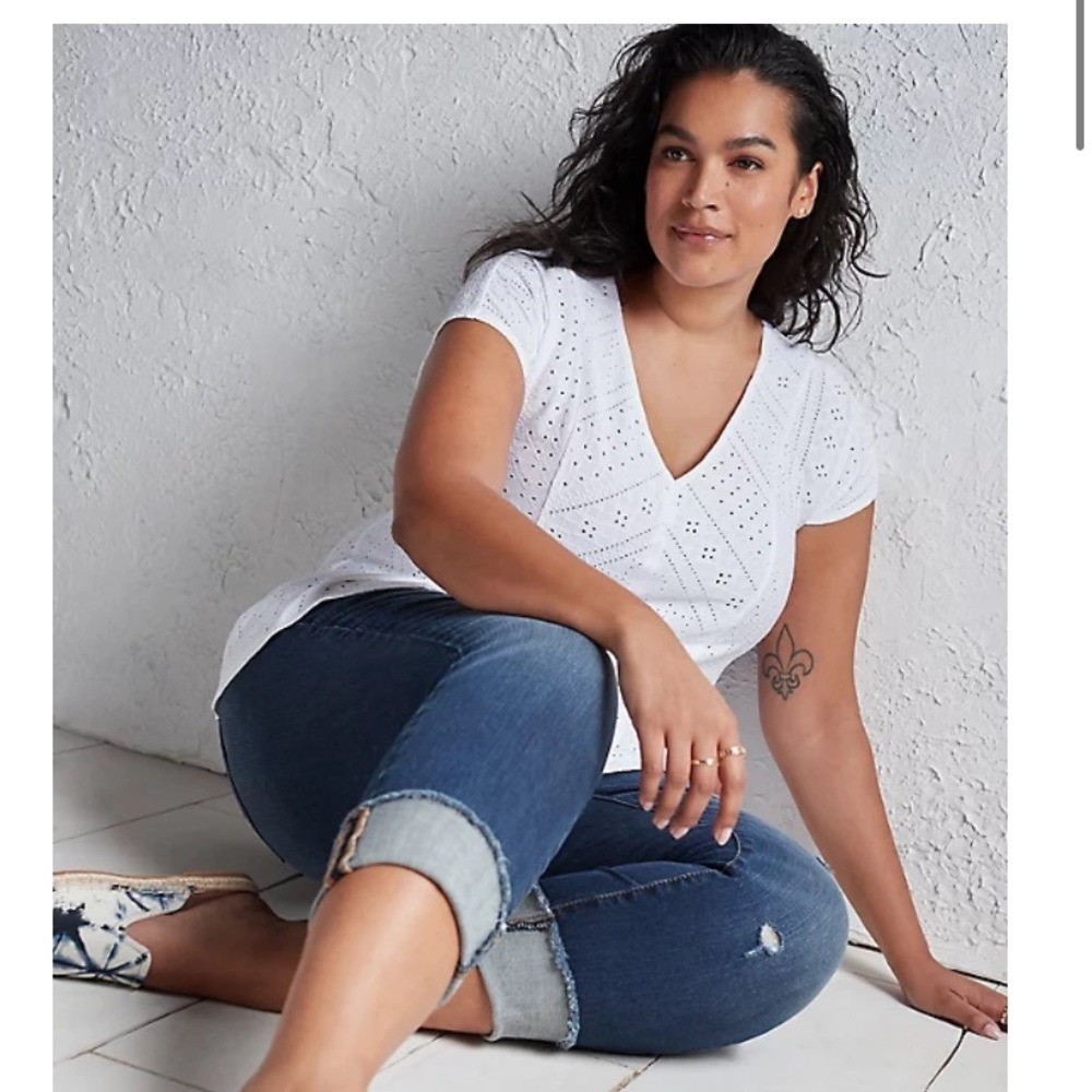 Torrid Eyelet White Top